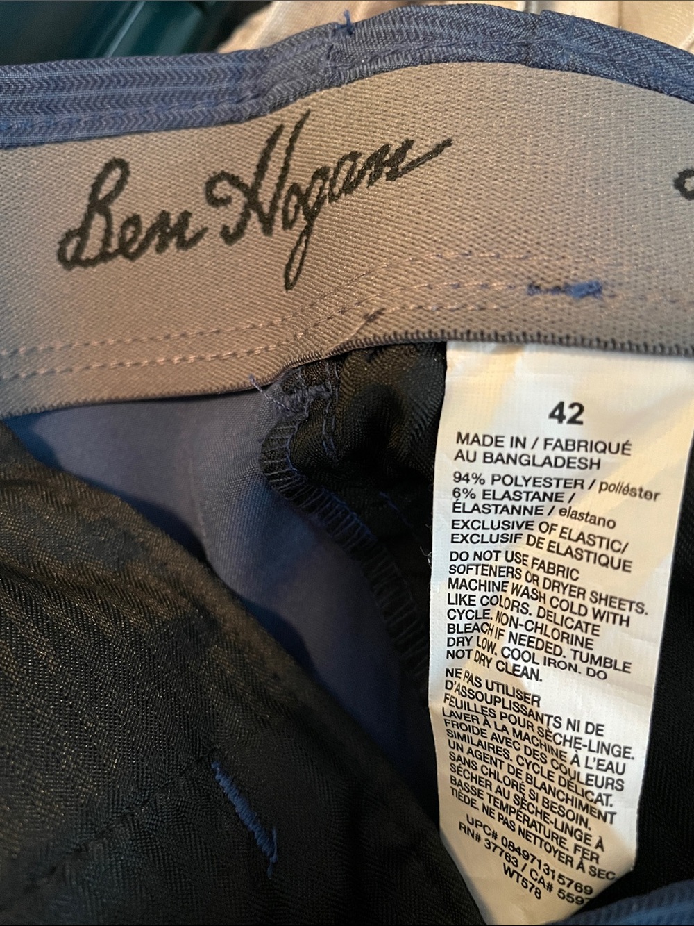 Hogan Men's Flat Front Shorts - Dusty Blue - Picture 4 of 4